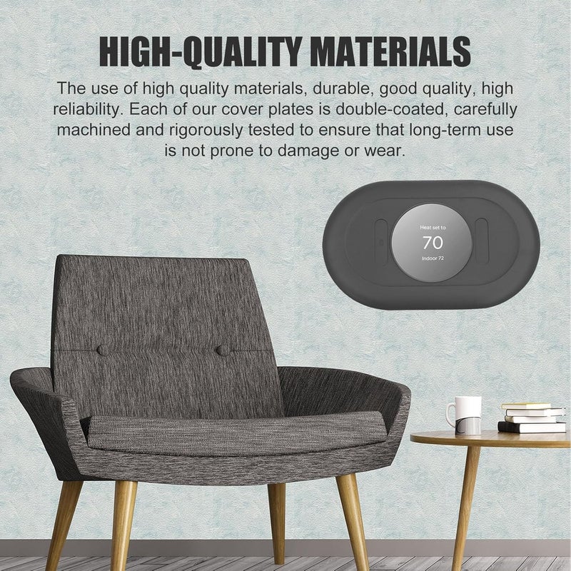 FBULWSEC Nest Thermostat Trim kit,Nest Thermostat Wall Plate for Google Nest Thermostat-Programmable WiFi Thermostat Accessory (Charcoal) - Image 5